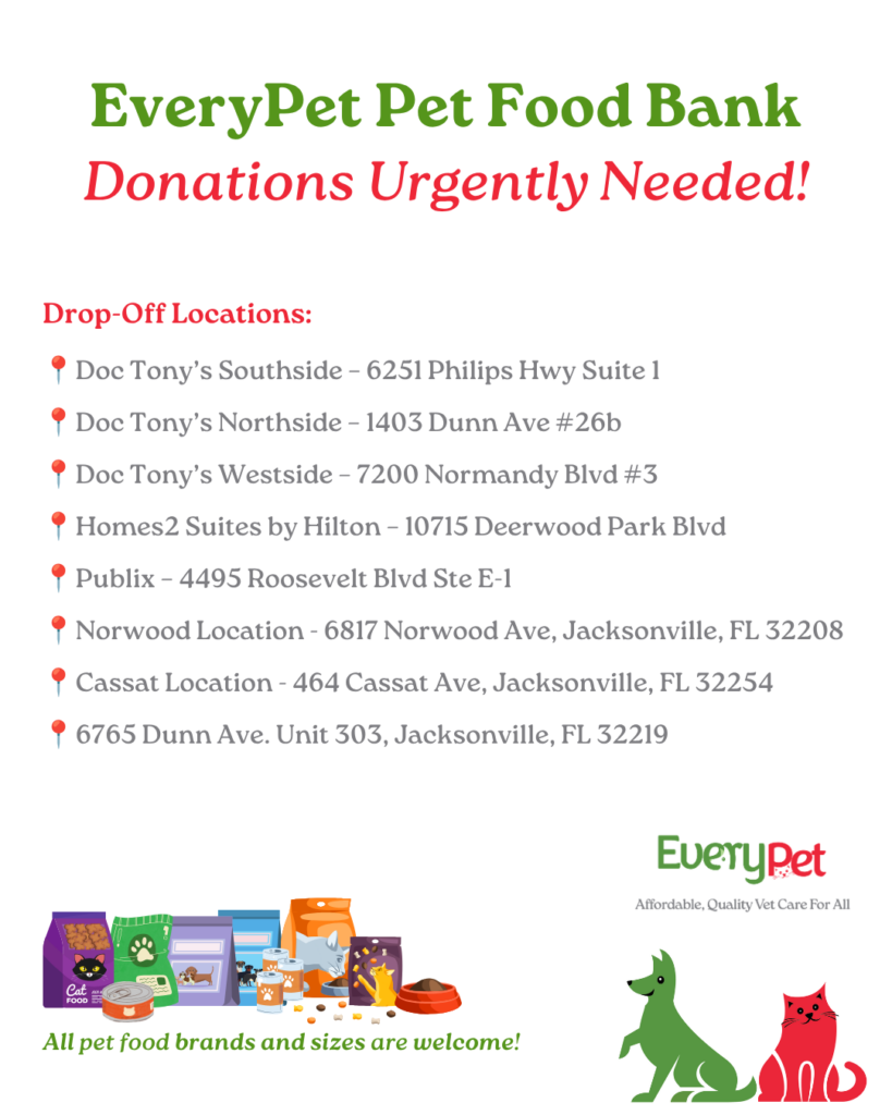 Updated Pet Food Bank Locations